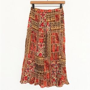 Vintage Multicolor Patchwork Maxi Skirt